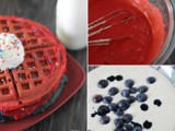 Colorful and Delicious Strawberry and Blueberry Waffles