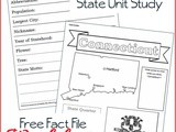 Connecticut State Fact File Worksheets