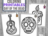 Day of the Dead Coloring Activities for Preschool