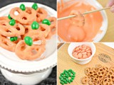 Easy Candy Coated Pretzel Pumpkins for Kids