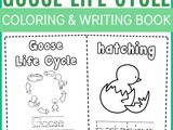 Educational Goose Life Cycle Coloring and Writing Worksheets