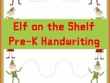 Elf on the Shelf Christmas Handwriting Worksheets for Kids