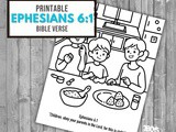 Ephesians 6:1 Coloring Page
