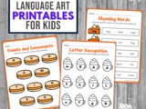 Fall Language Arts Activities for Preschoolers