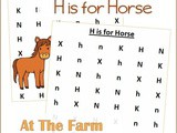 Farm Animals Find the Letter h is for Horse