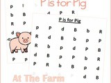 Farm Animals Find the Letter p is for Pig