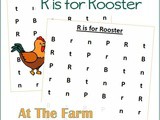 Farm Animals Find the Letter r is for Rooster
