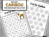 Find the Letter c is for Caribou Worksheets