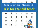 Find the Letter: d is for Donald Duck