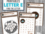 Find the Letter e is for Eggs Worksheet
