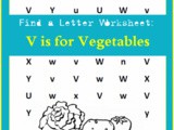 Find the Letter: v is for Vegetables