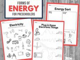 Forms of Energy Printable Worksheets