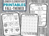 Free Fall Activity Worksheets for Lower Elementary