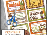 Free Printable Fall Lunchbox Notes