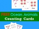 Free Printable Flashcards: Counting 1-10 {Ocean Animals Unit Study}