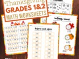 Grades 1 and 2 Thanksgiving Math Printables