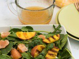 Grilled Peach Salad with Grapefruit Vinaigrette