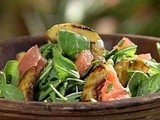 Grilled Peach Salad with Grapefruit Vinaigrette