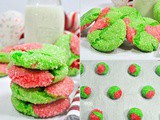 Grinch Cake Mix Crinkle Cookies