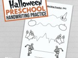 Halloween Preschool Handwriting Practice