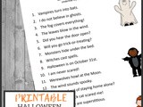 Halloween Verbs Worksheet