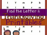 Ii is for Indian Free Thanksgiving Worksheets