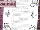 Kindergarten Christmas Handwriting Worksheet