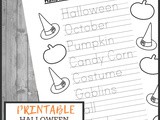 Kindergarten Halloween Handwriting Practice