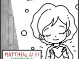 Matthew 22:37 Bible Verse Coloring Pages