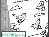 Matthew 6:26 Bible Verse Coloring Pages