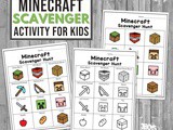 Minecraft Scavenger Hunt Printable