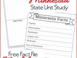 Minnesota State Fact File Worksheets