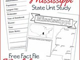 Mississippi State Fact File Worksheets