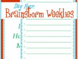 Mom’s Manual Day #4: Weekly To Do Brainstorm