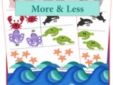 More or Less Worksheets  {Ocean Animals Unit Study}