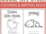 Mouse Life Cycle Handwriting and Coloring Worksheets