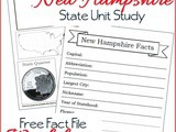 New Hampshire State Fact File Worksheets