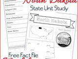 North Dakota State Fact File Worksheets