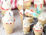 Patriotic Ice Cream Cone Cupcakes