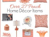 Peach Home Decor Accent Pieces