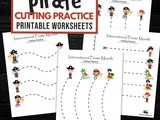 Pirate Themed Cutting Practice Sheets for Early Learners