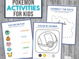 Pokemon Activity Sheets