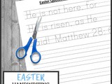 Printable Easter Worksheets: Kindergarten Handwriting Practice