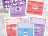 Printable Robots Valentine Cards for Kids