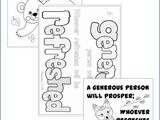 Proverbs 11:25 Coloring Pages