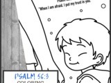 Psalm 56:3 Bible Verse Coloring Page