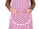 Red Heart Pattern Women’s Aprons With Pocket $4.99 Shipped