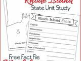 Rhode Island State Fact File Worksheets