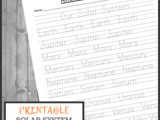 Solar System Handwriting Sheet