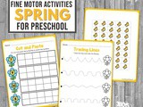 Spring Fine Motor Activities for Preschool